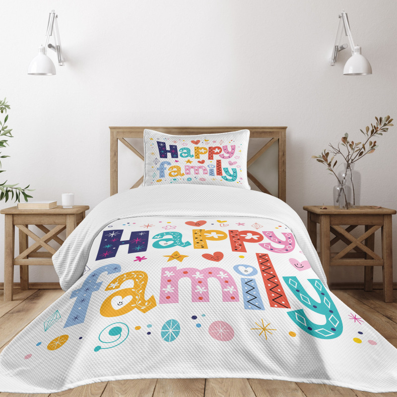 Happy Family Floral Bedspread Set