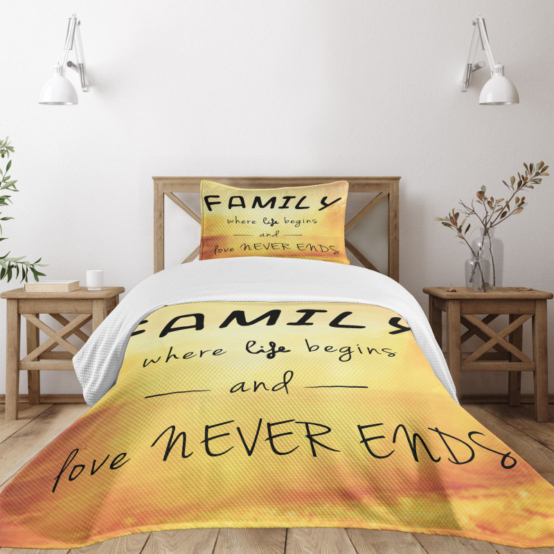 Message Family Bedspread Set