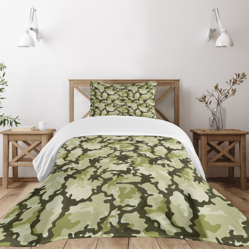 Jungle Camouflage Design Bedspread Set