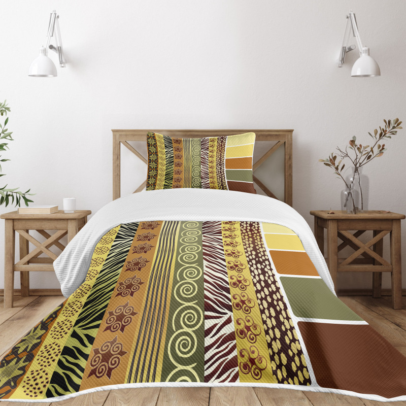 Vintage Mixed African Bedspread Set