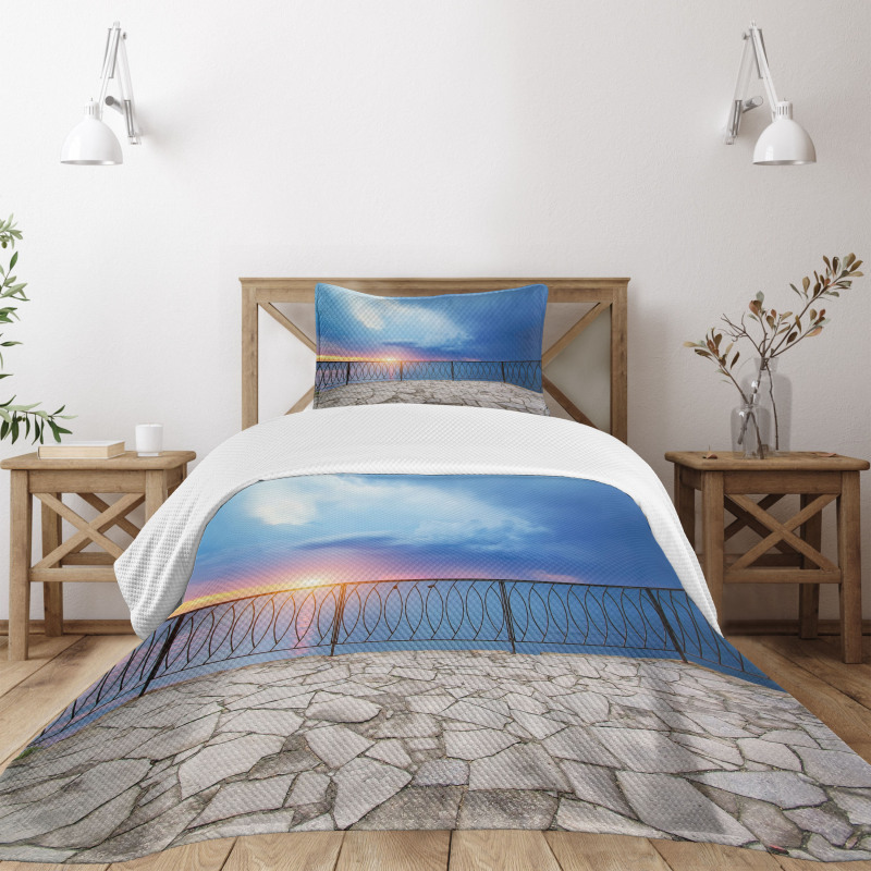 Balcony View Landscape Bedspread Set