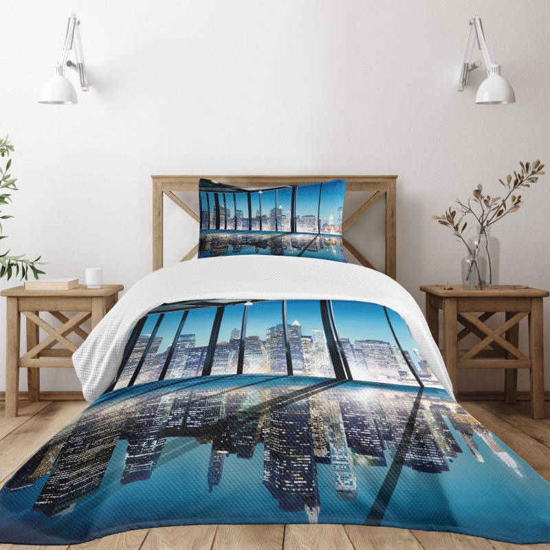 Buildings with Glass Bedspread Set