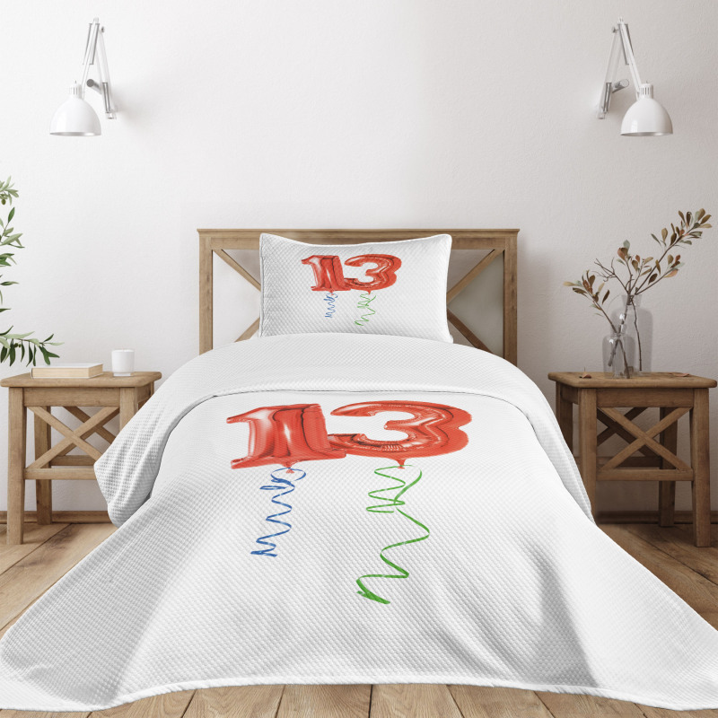 Red Balloons 13 Bedspread Set