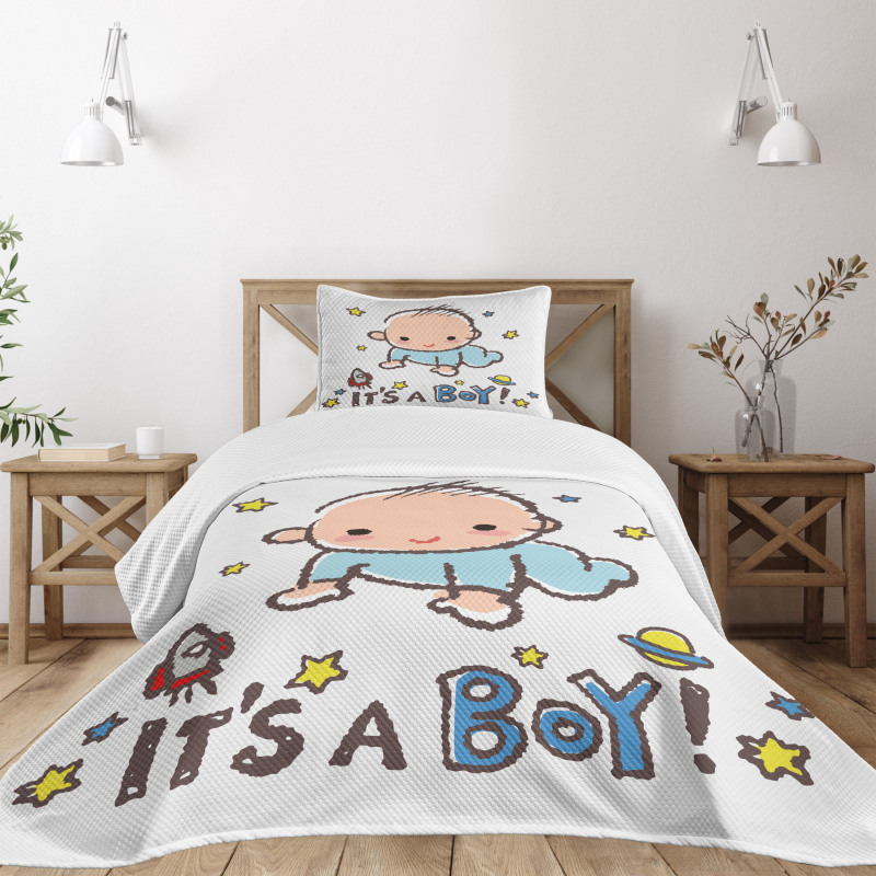 Baby Boy Gender Bedspread Set