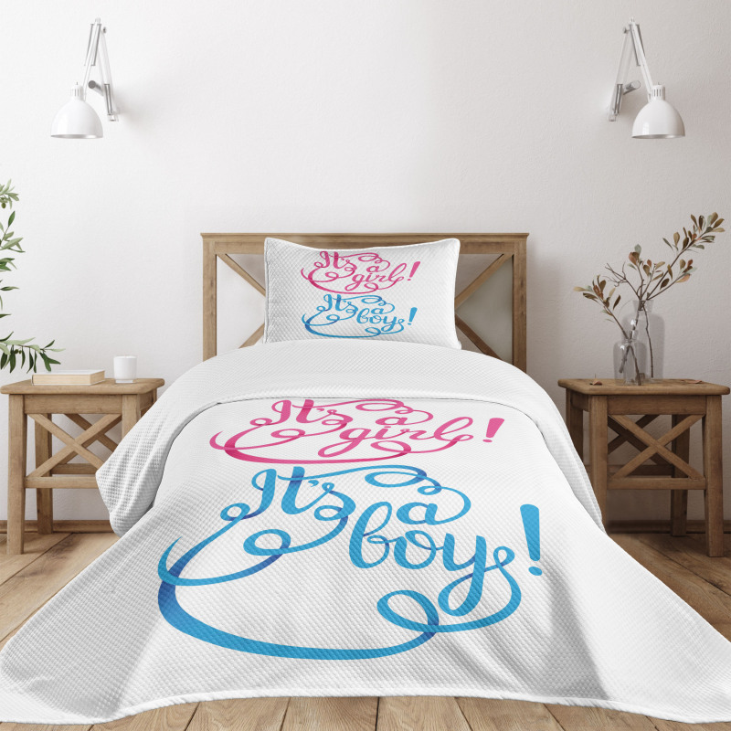 It's a Girl Boy Bedspread Set