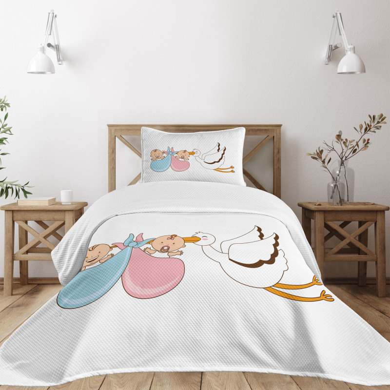 Babies Stork Playroom Bedspread Set