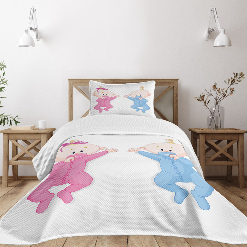 Babies with Pacifiers Bedspread Set