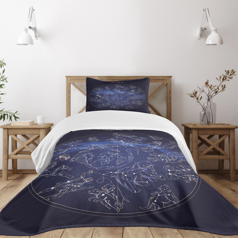 Antique Sky Map Bedspread Set