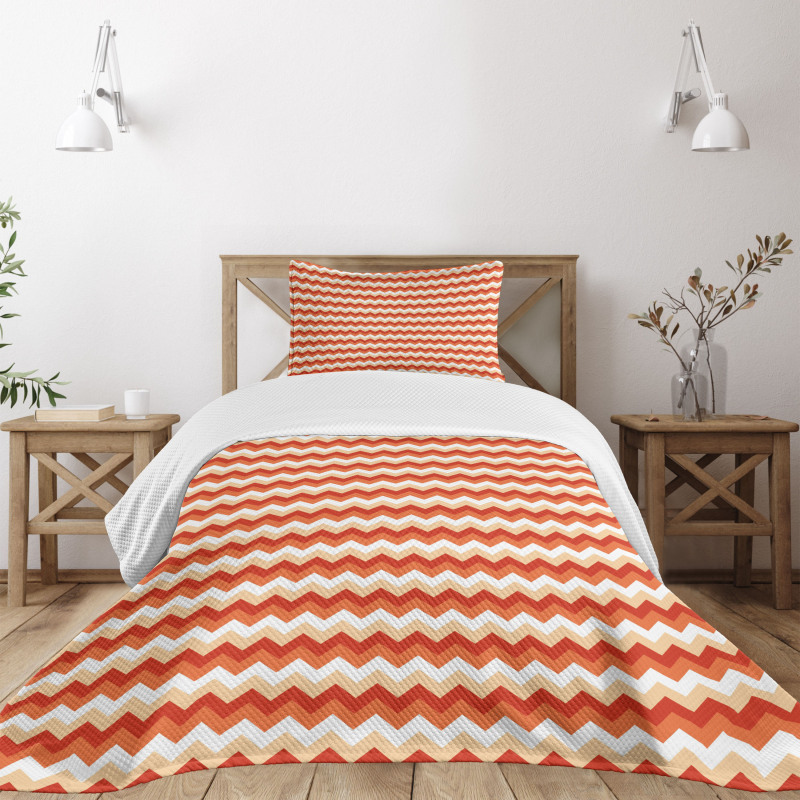 Chevron Arrows Geometric Bedspread Set