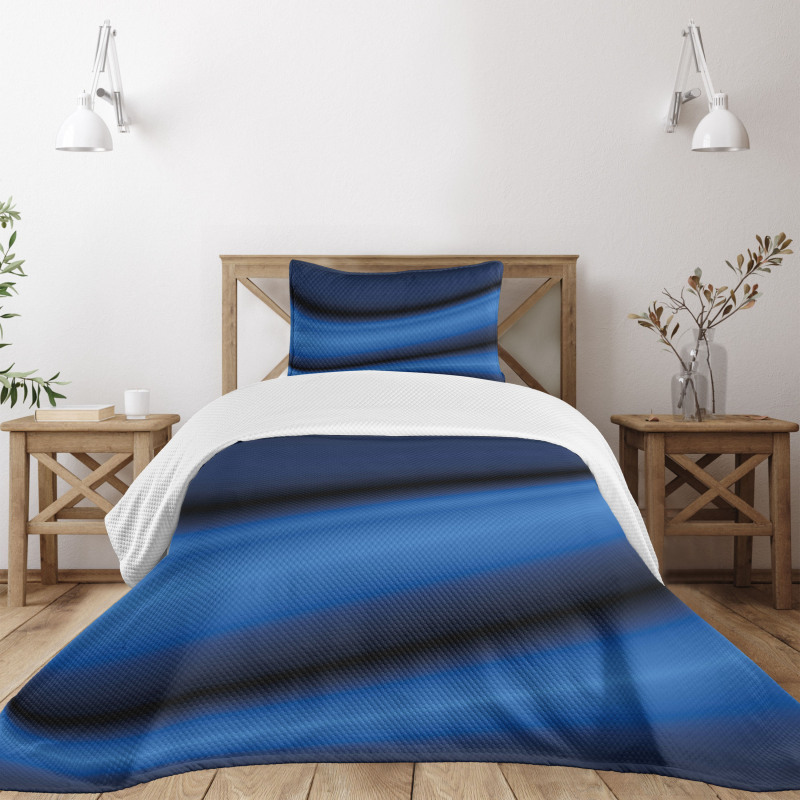 Abstract Wavy Blurry Bedspread Set