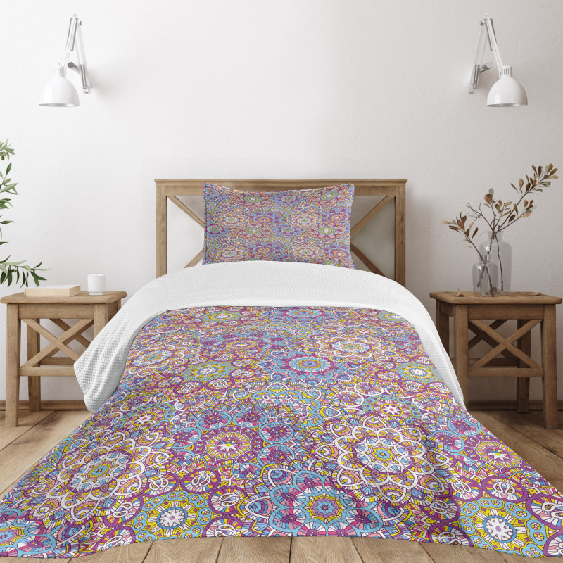 Colorful Mandala Paisley Bedspread Set