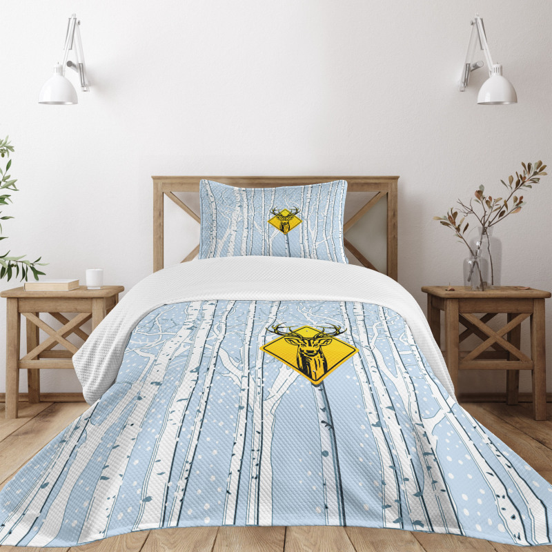 Attention Deer Bedspread Set