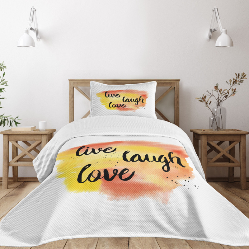 Soft Watercolor Bedspread Set