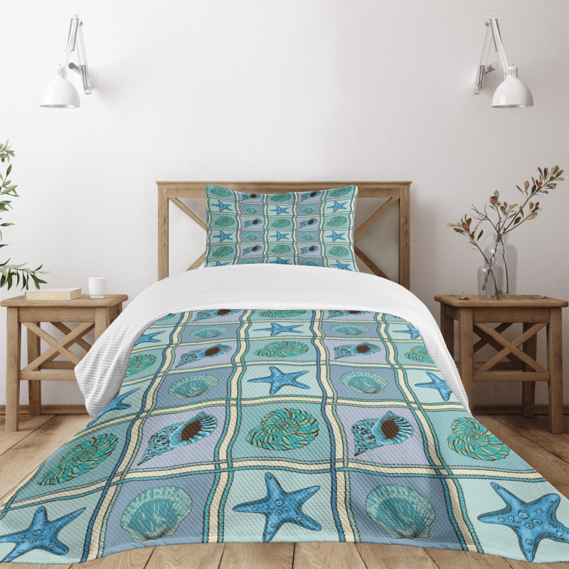 Marine Pattern Bedspread Set