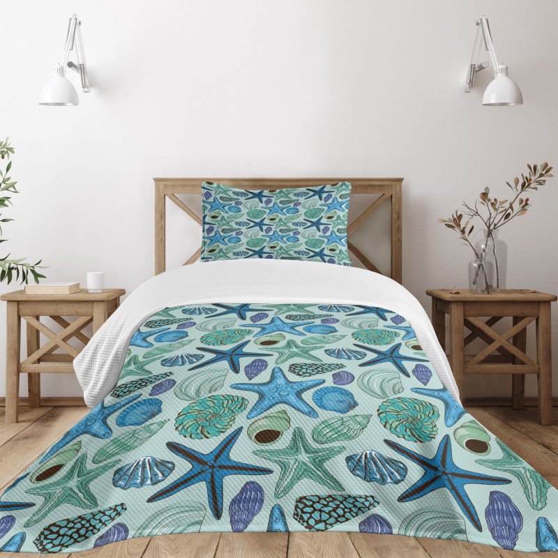 Tropical Shells Bedspread Set