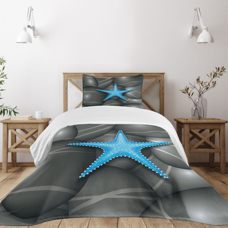 Blue Sea Star Bedspread Set