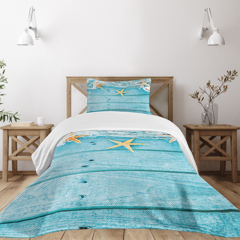 Rustic Fish Net Bedspread Set