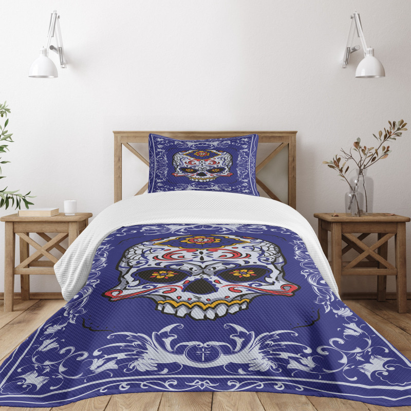 Scary Floral Gothic Bedspread Set