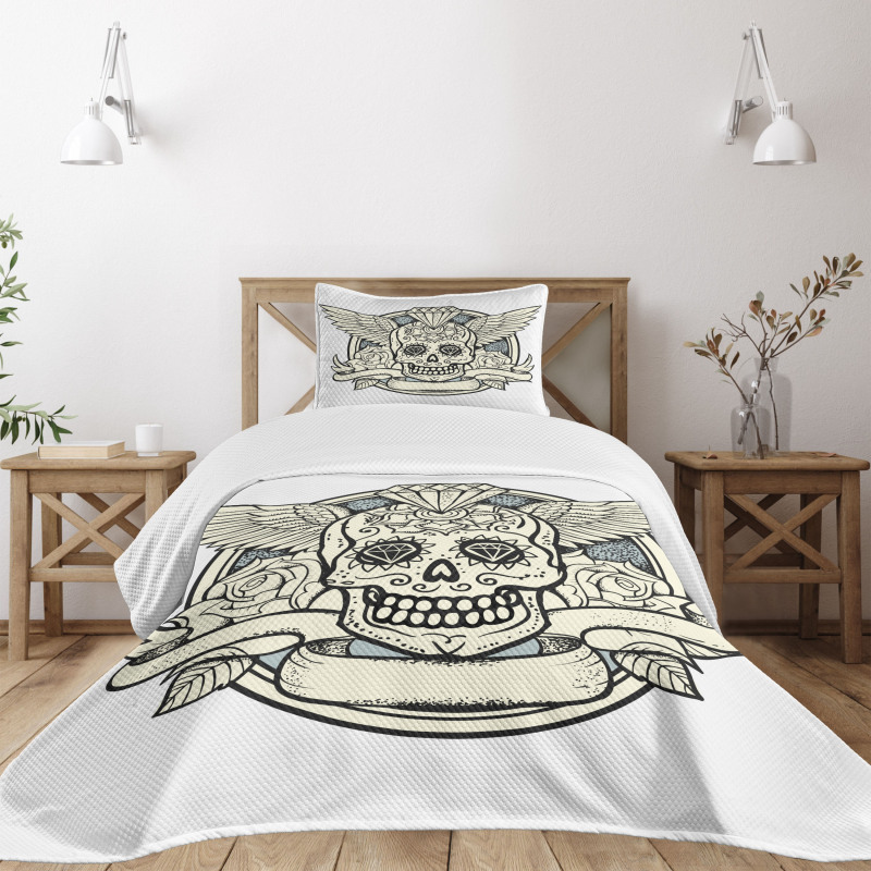 Calavera Diamond Bedspread Set