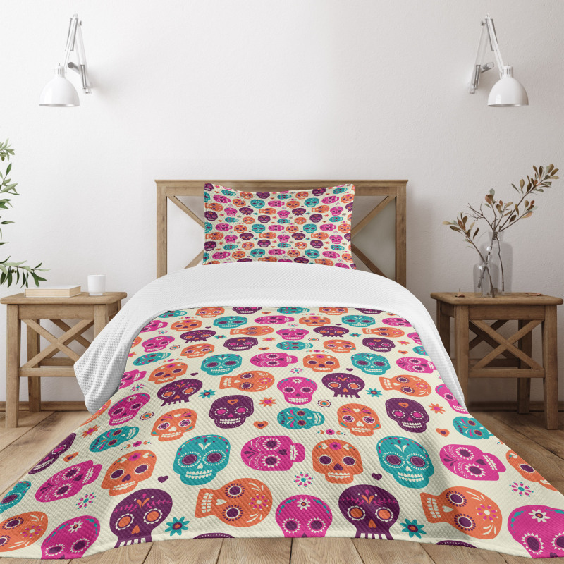 Hearts Flora Bedspread Set