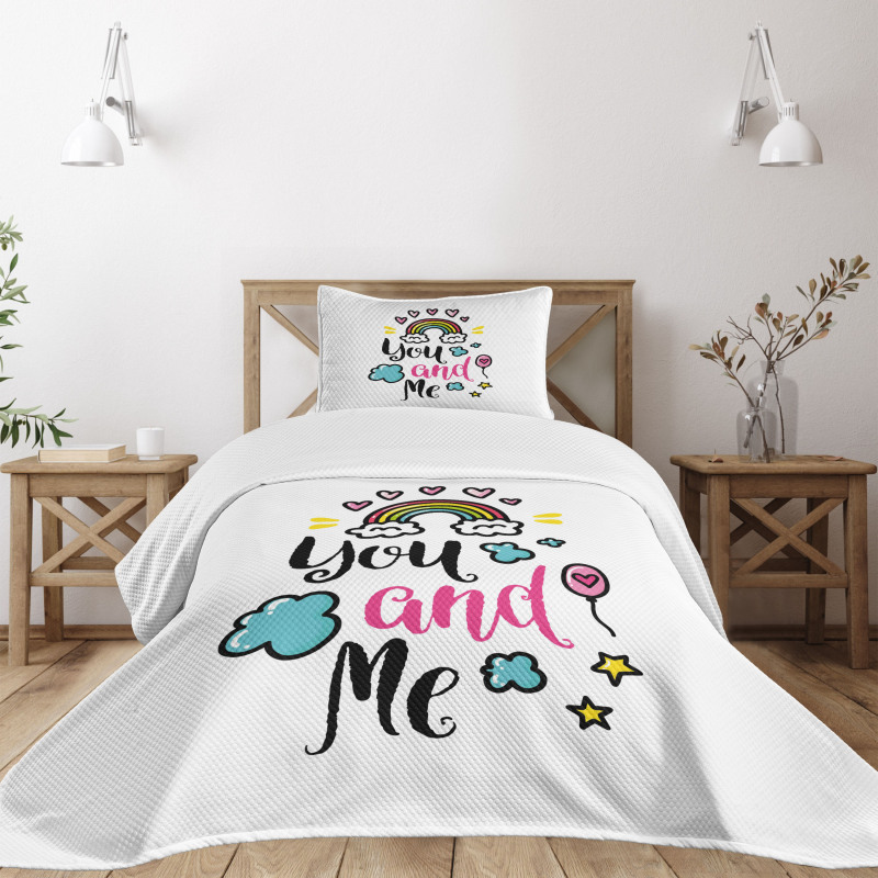 Rainbow Romance Bedspread Set