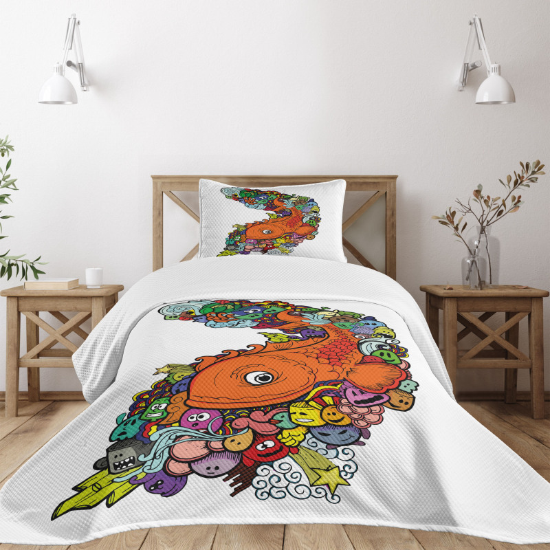 Big Fish Ocean Life Bedspread Set