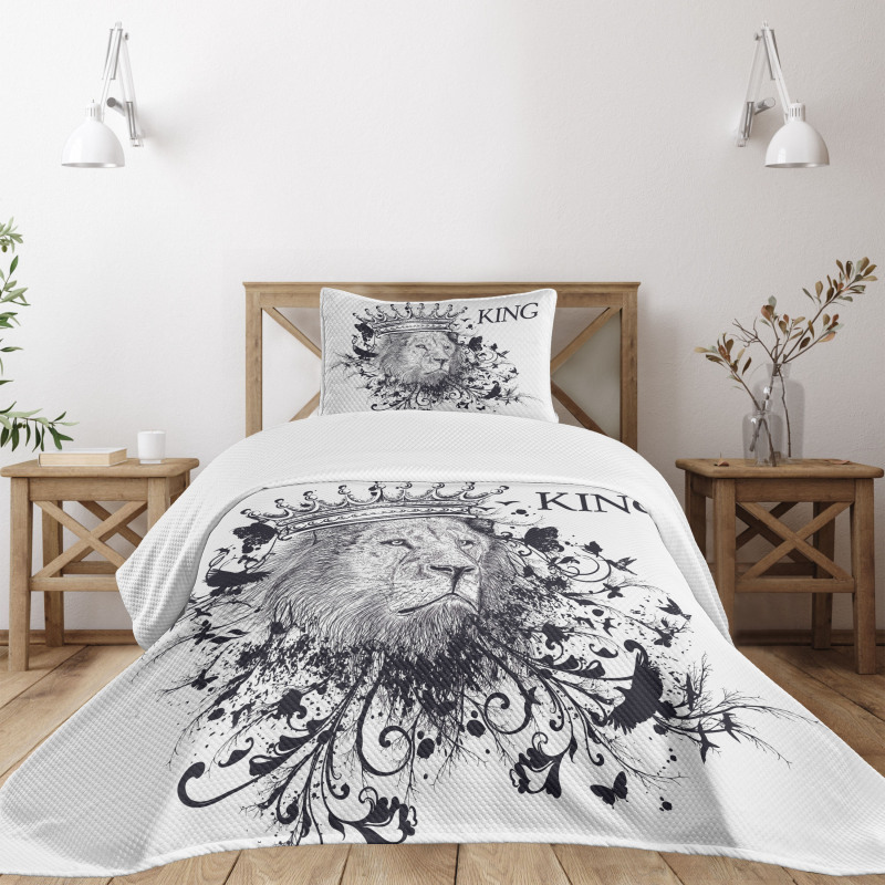 Reign of the Jungle Lion Bedspread Set