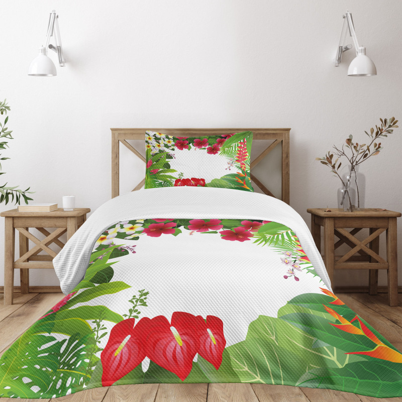 Plumeria Crepe Gingers Bedspread Set