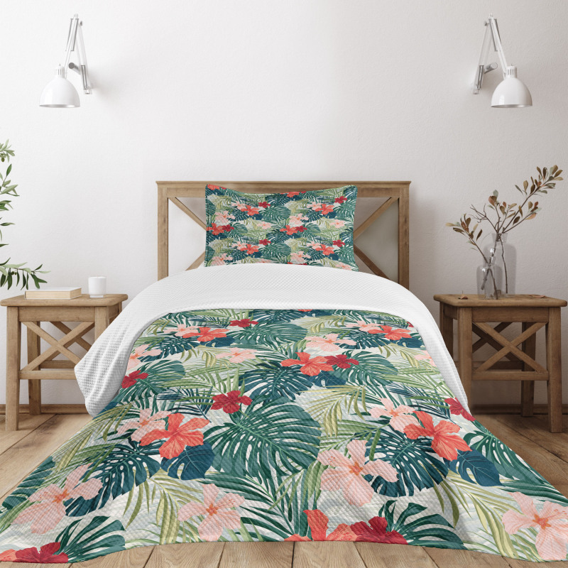 Nature Crepe Ginger Flower Bedspread Set