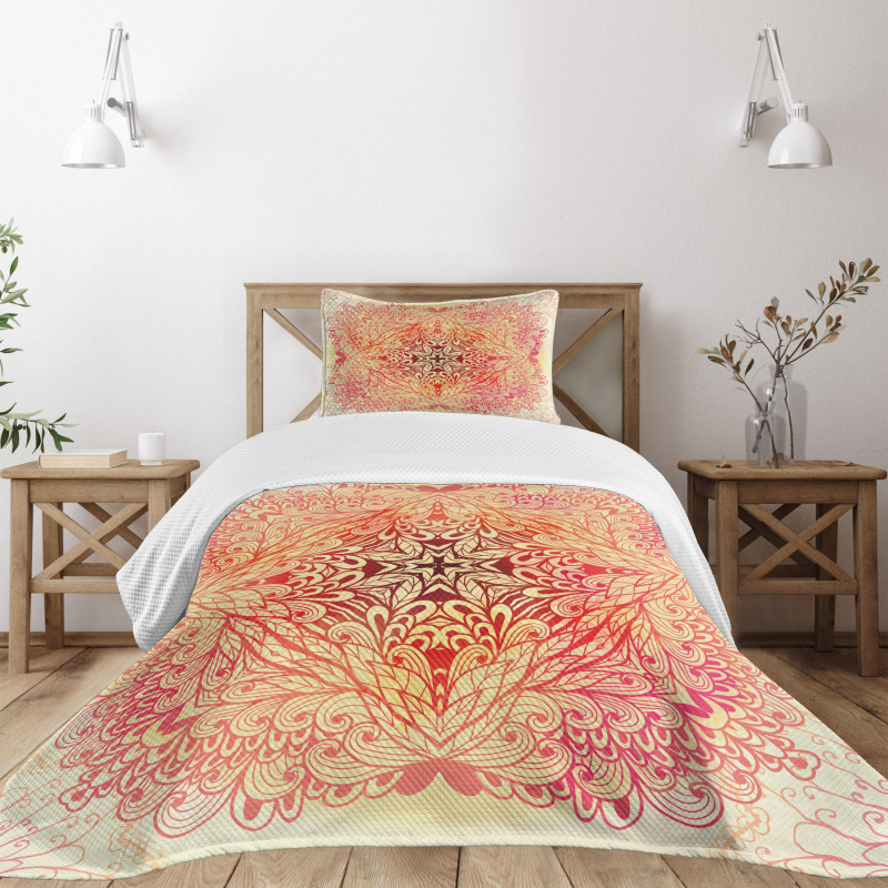 Doodle Flower Swirl Bedspread Set