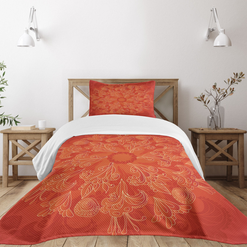 Vibrant Doodle Art Bedspread Set