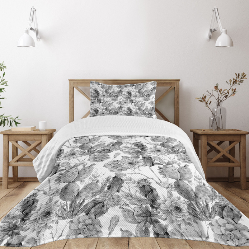 Boho Style Botanical Bedspread Set