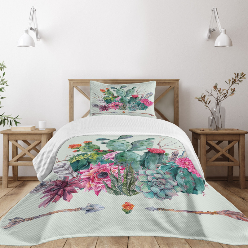 Thorny Boho Blossoms Bedspread Set