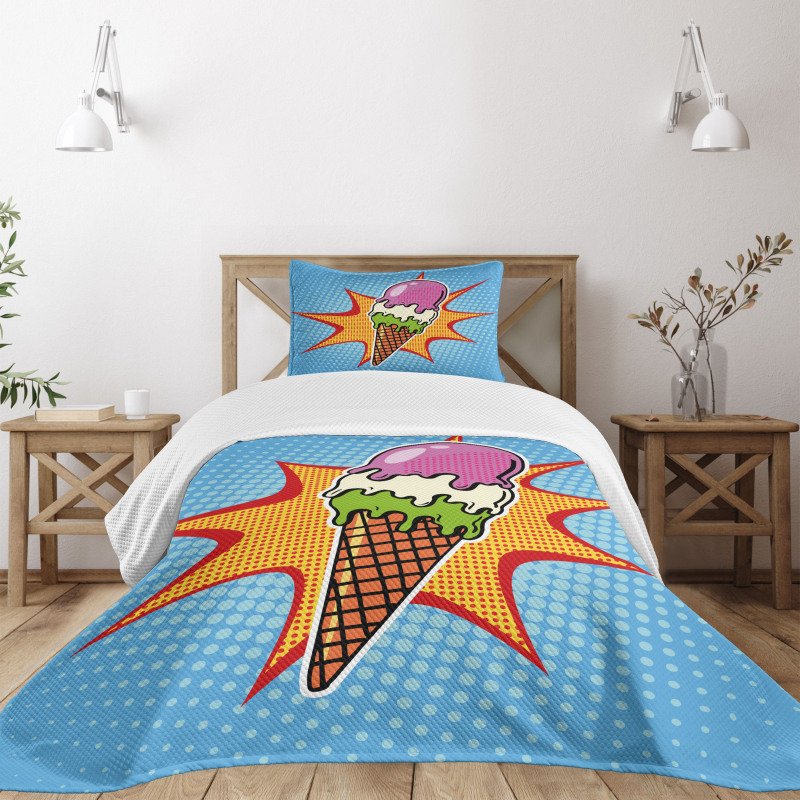 Retro Cone Dots Bedspread Set