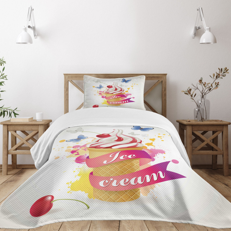 Cherries Colors Bedspread Set