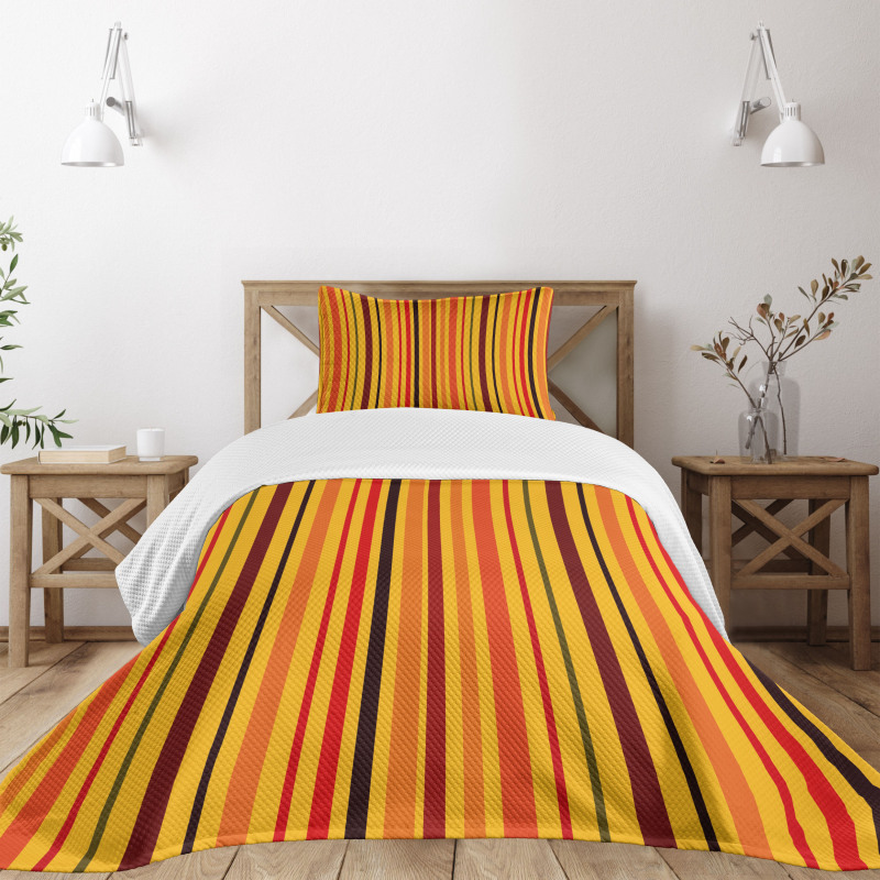 Vibrant Vertical Lines Bedspread Set