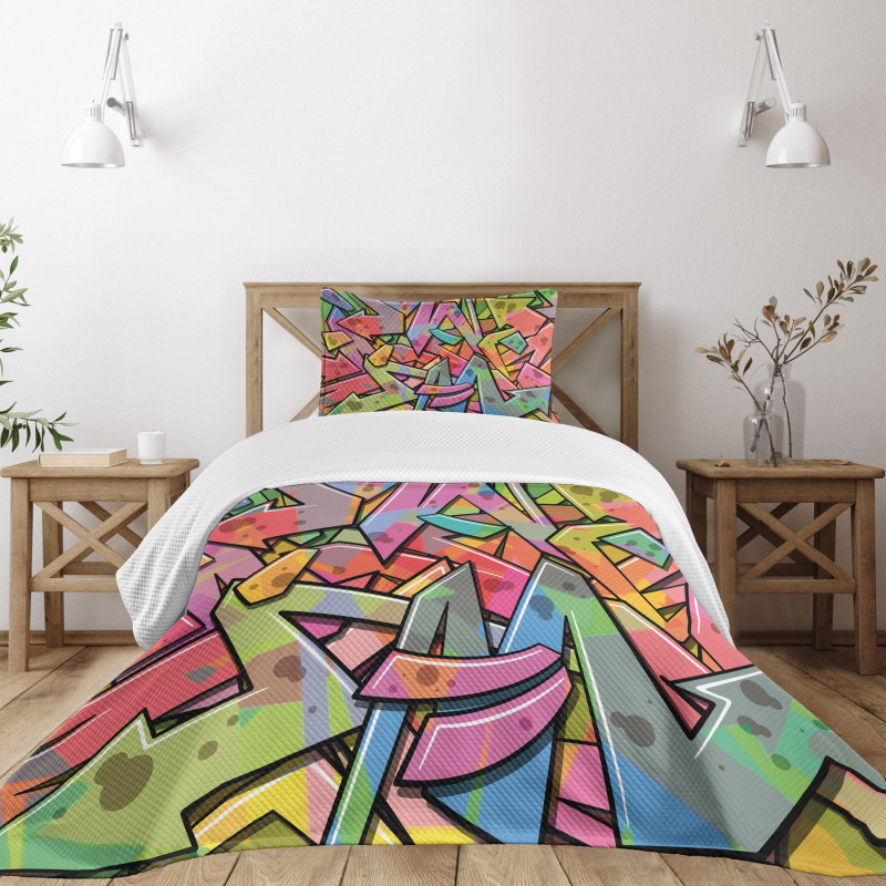 Abstract Grunge Arrows Bedspread Set