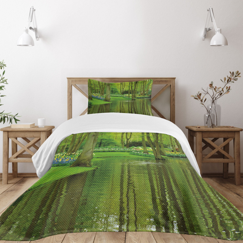 Forest with Lake Botany Bedspread Set