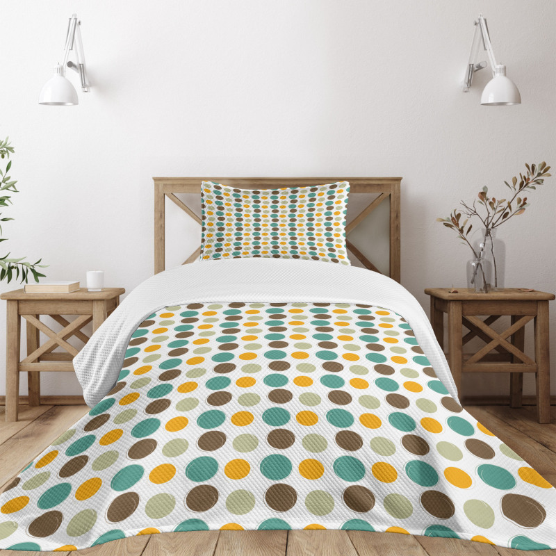 Colorful Abstract Dots Bedspread Set