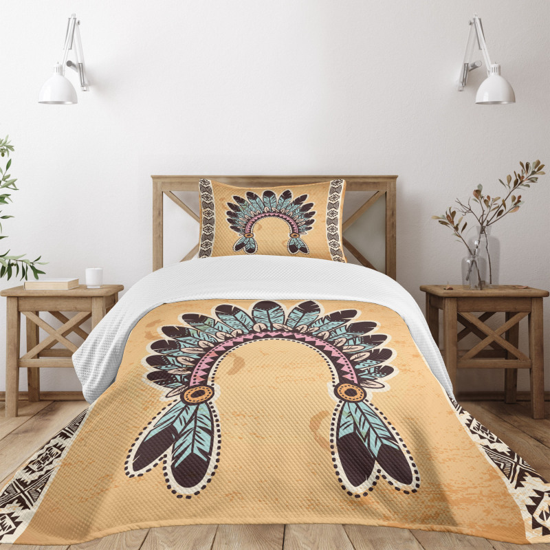 Folkloric Aztec Headband Bedspread Set