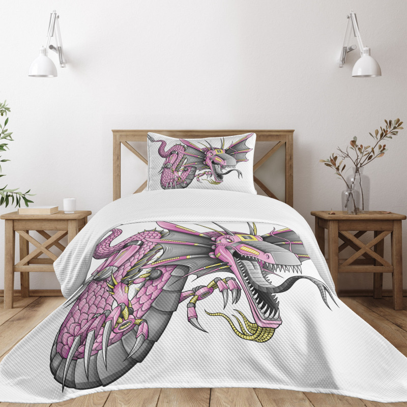 Digital Robotic Cyborg Bedspread Set