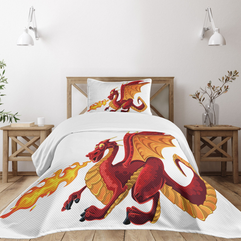 Funny Mascot Cartoon Bedspread Set