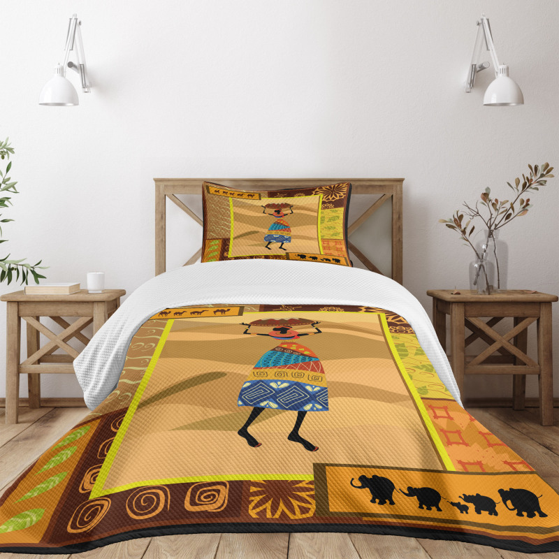 Camels Elephants Bedspread Set