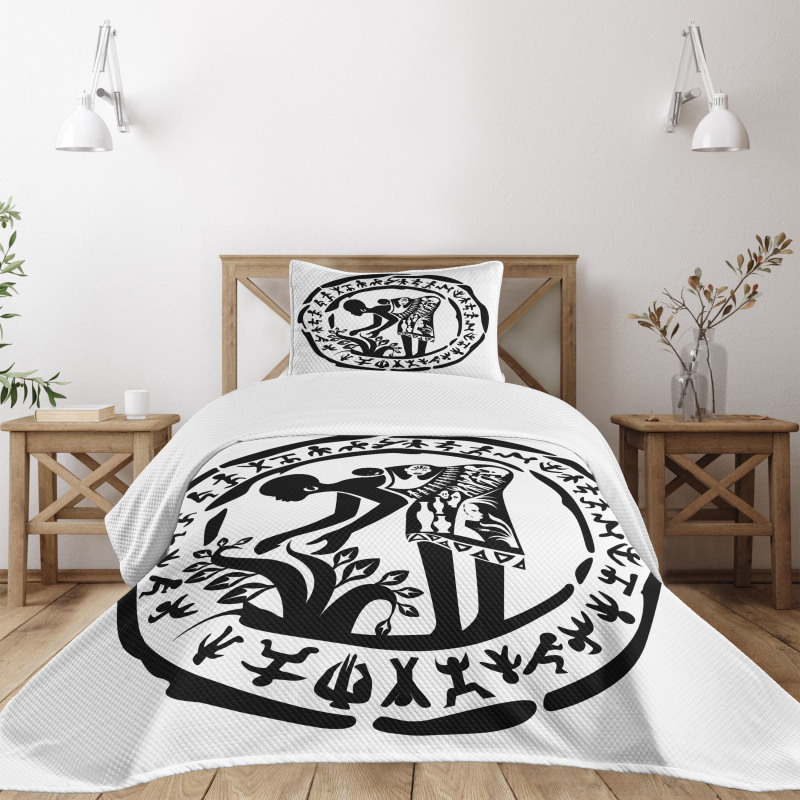 Tribe Woman Frame Bedspread Set