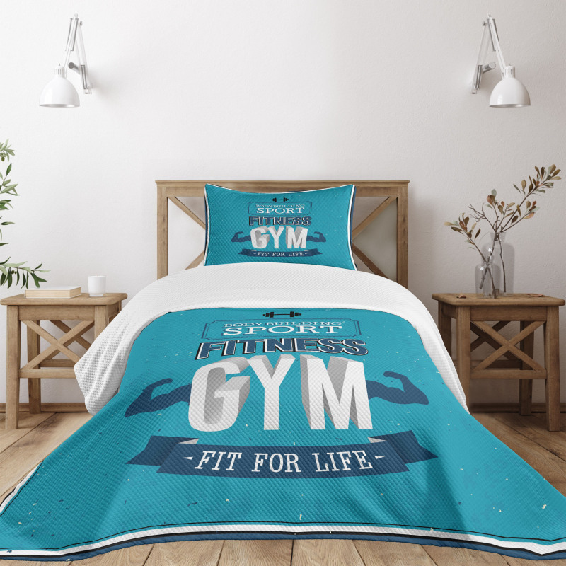 Fit Life Bodybuilding Bedspread Set