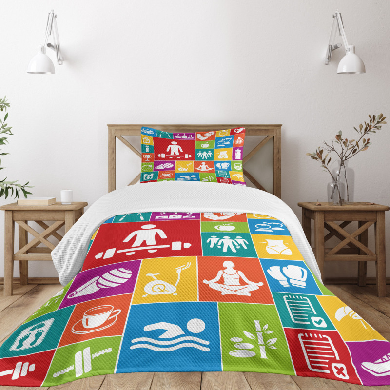 Colorful Health Bedspread Set