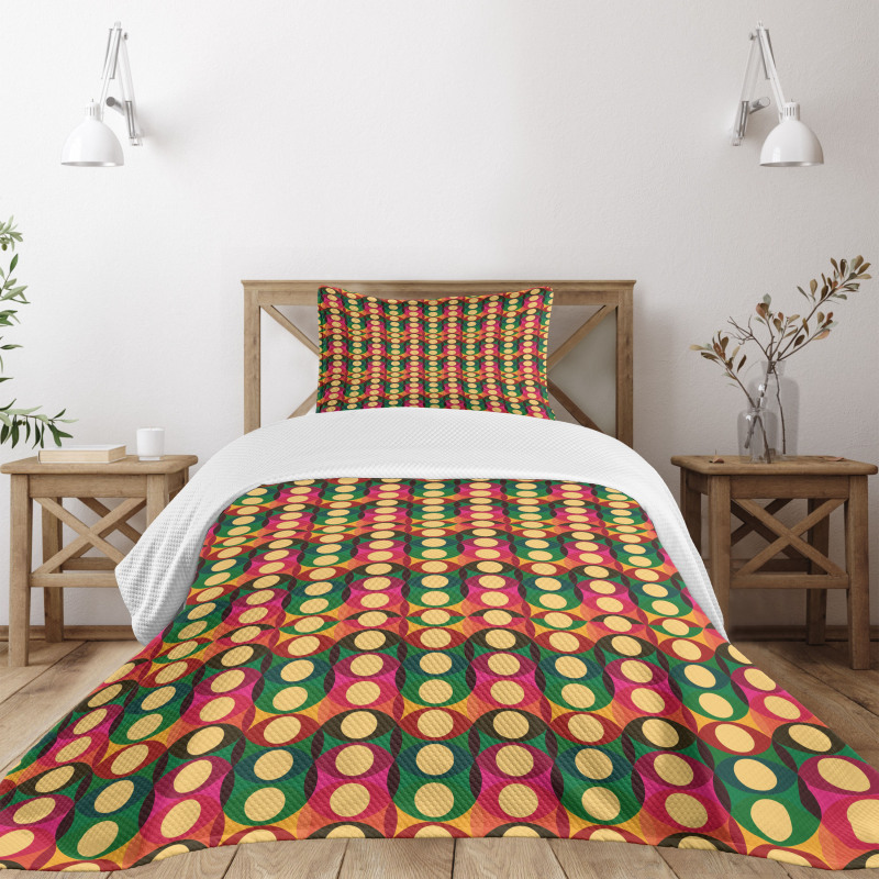 Pop Art Geometric Pastel Bedspread Set