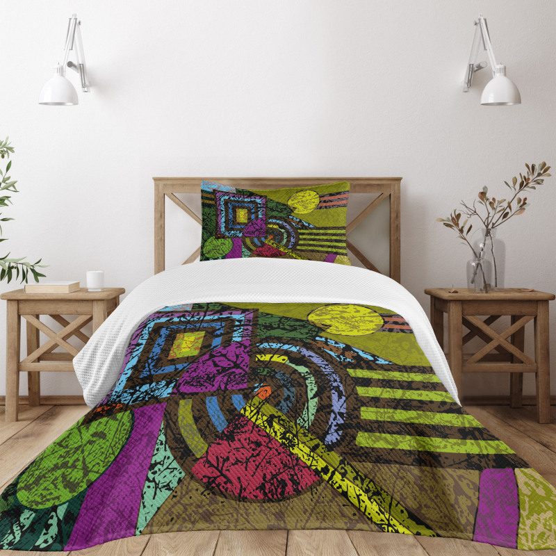 Grunge Murky Trippy Bedspread Set