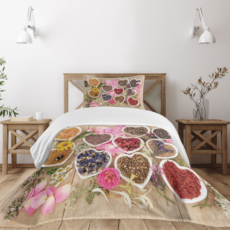 Healing Herbs Bowls Bedspread Set