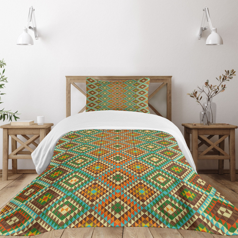 Mosaic Folkloric Ethnic Bedspread Set